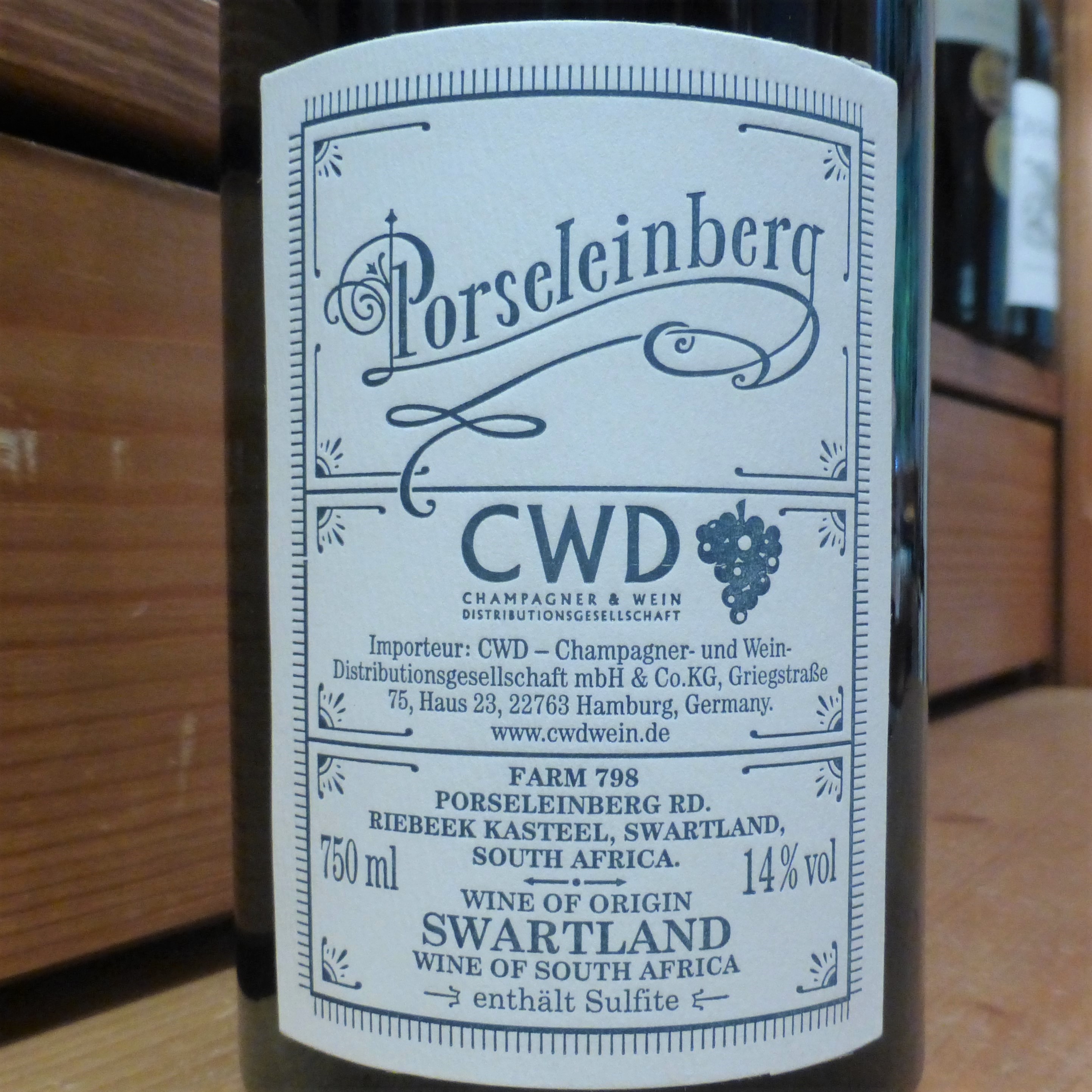 2018 Porseleinberg Swartland